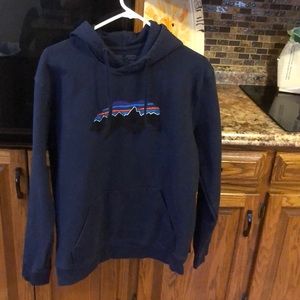 Blue Patagonia Bear Hoodie
